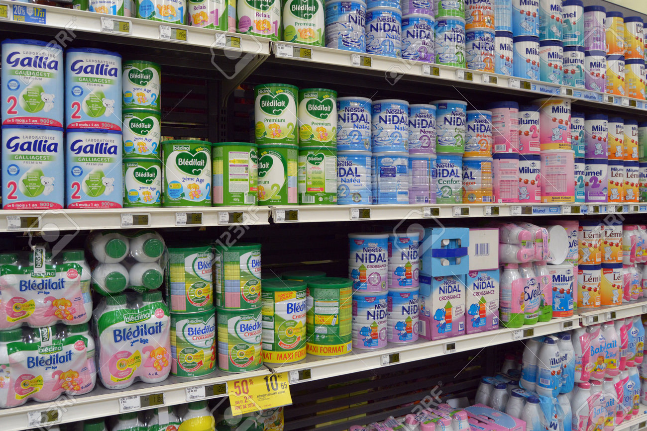 France July 2013 Market Aisle Filled With Commercial Baby.. Stock - 1300x866 - jpeg Baby Aisle