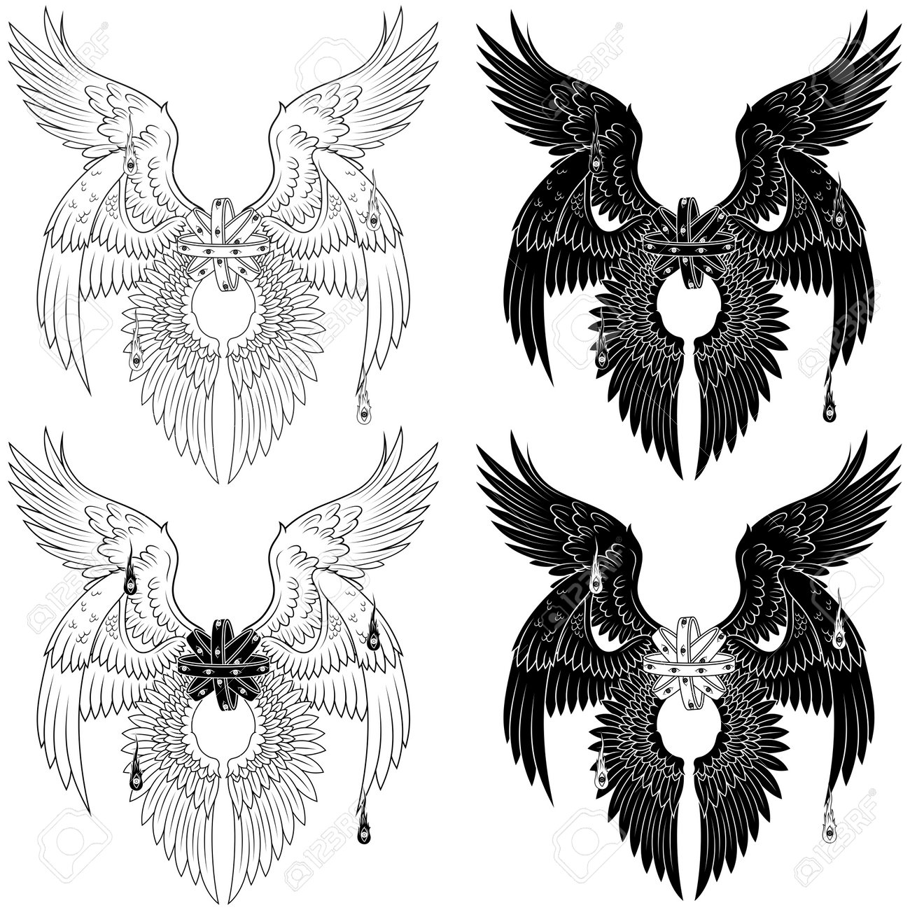 神様と、天使の羽「オリジナルイラスト絵画原画」 神様と、天使の羽「オリジナルイラスト絵画原画」