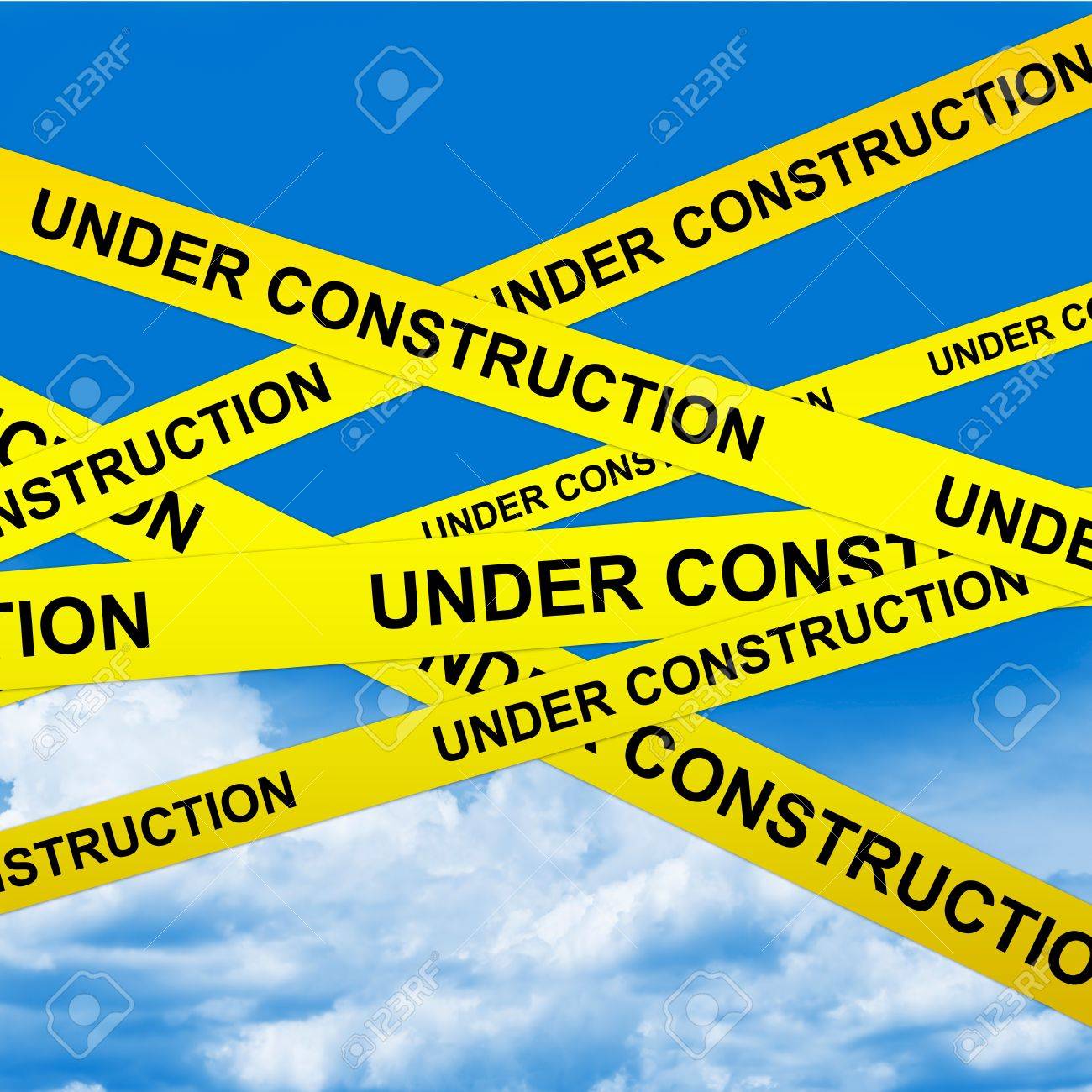 under construction caution tape