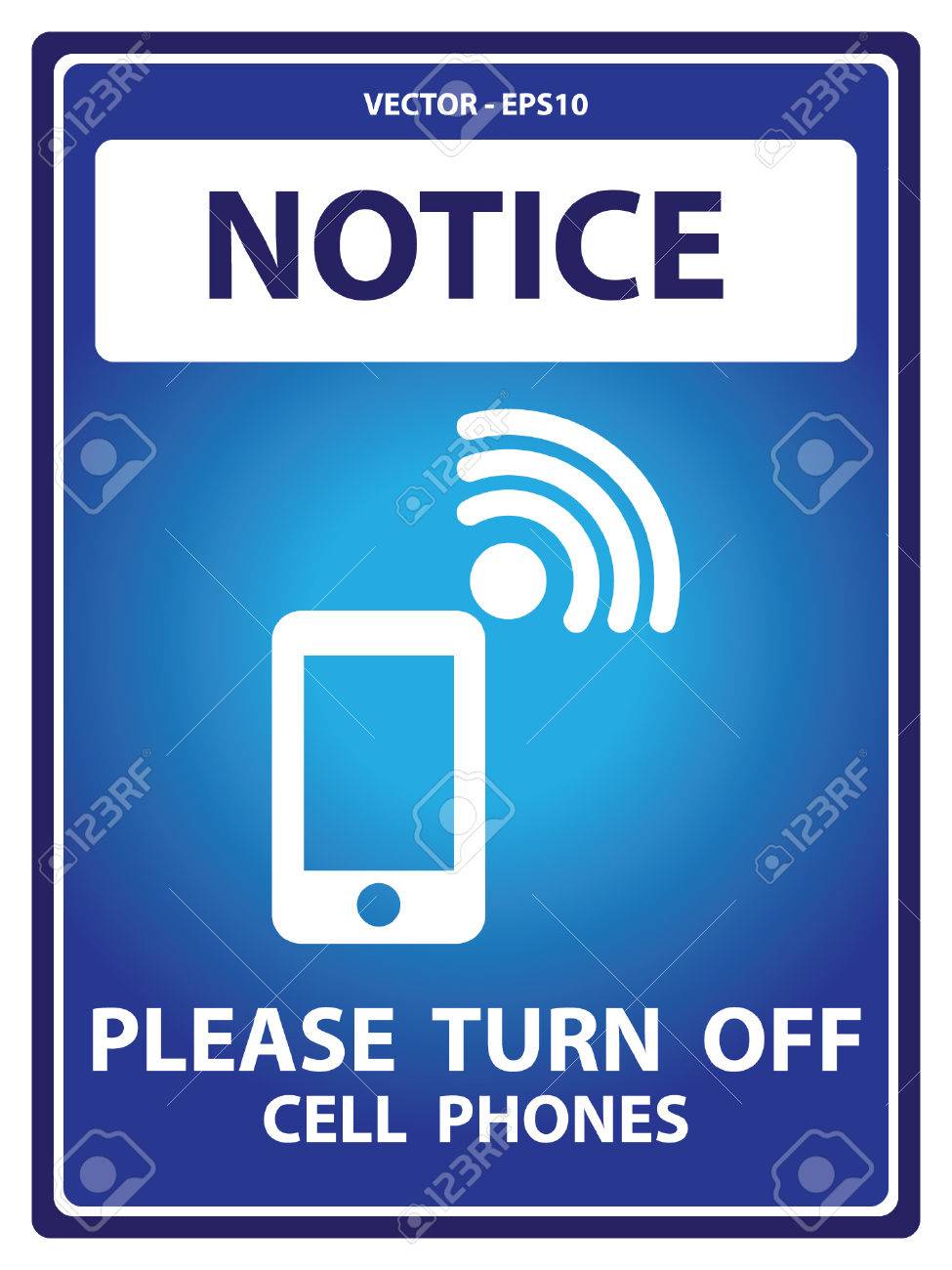 please turn off cell phone sign