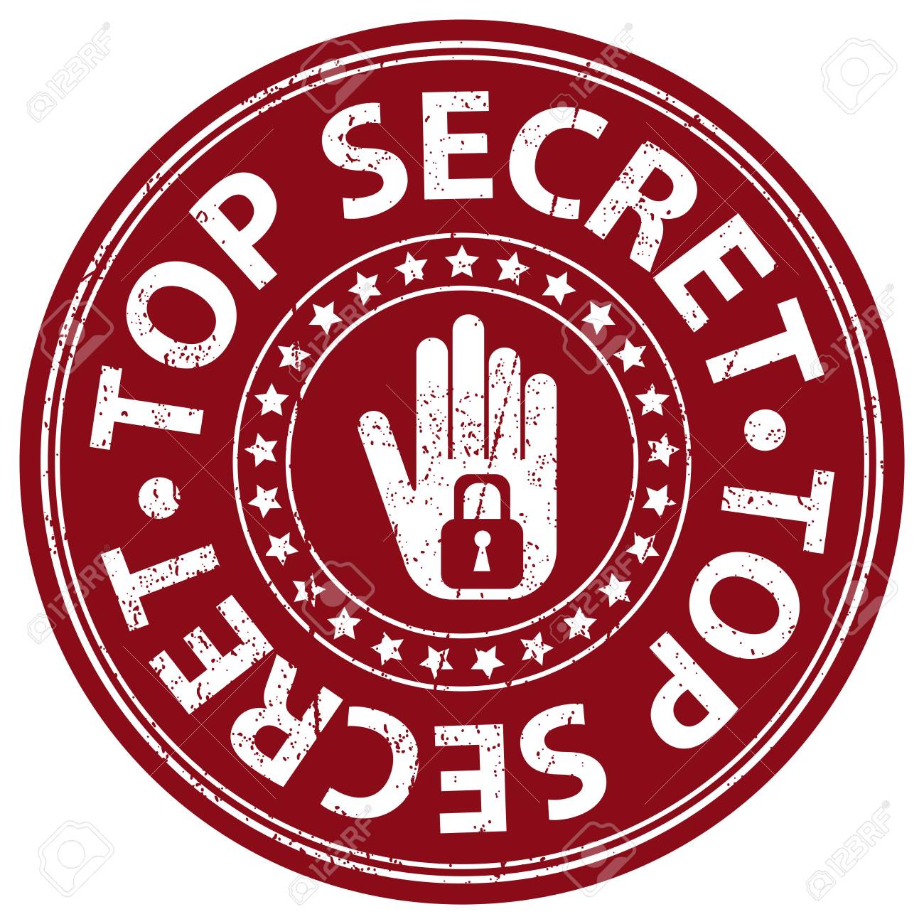 Red Grungy Style Top Secret Icon Label Or Sticker Isolated On Stock Photo Picture And Royalty Free Image Image 36488944