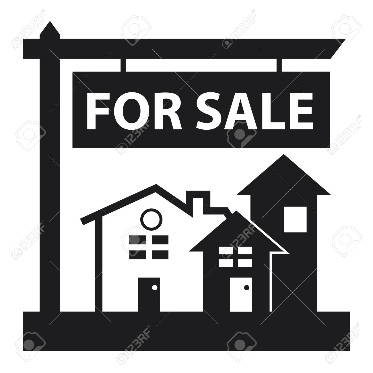 Schwarz Haus Wohnung Gebaude Eigentumswohnung Oder Verkauf Von