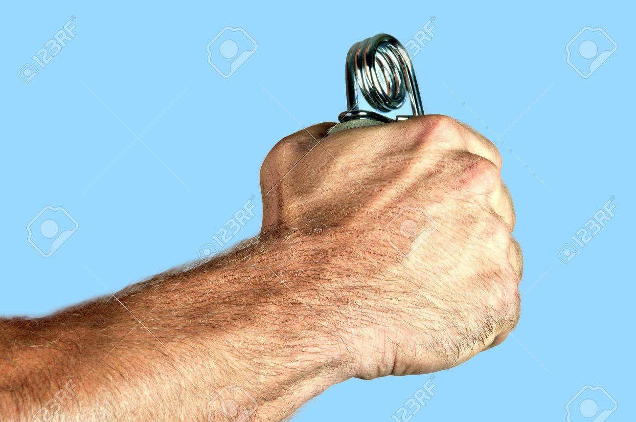 Occupational Therapy - Exercising with a hand gripper. - 15609543 Occupational Therapy - Exercising with a hand gripper. - 15609543