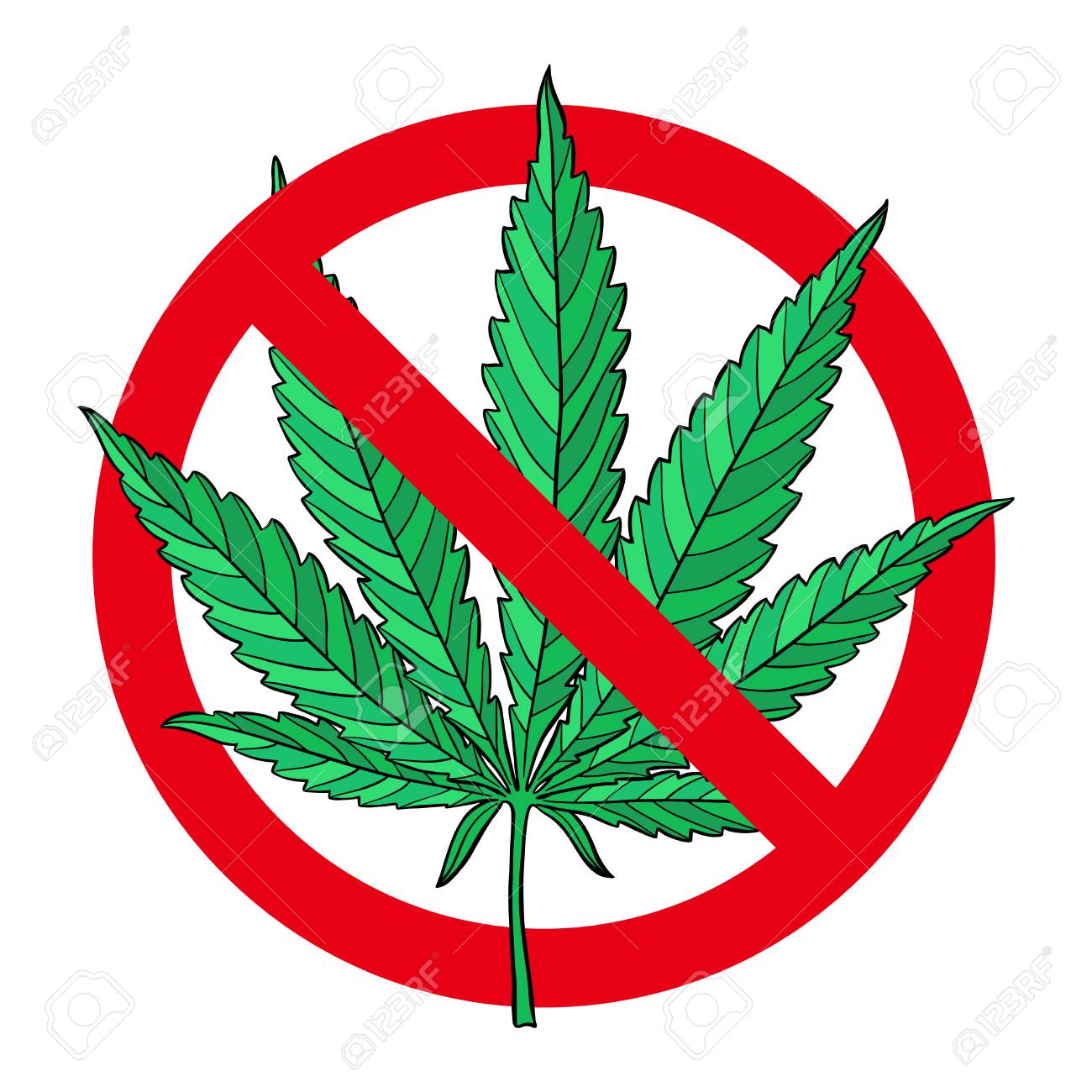 No drugs red sign. Hand drawn marijuana leaf prohibited. Stop narcotic cannabis design element. Vector illustration isolated over white background. - 102584910 No drugs red sign. Hand drawn marijuana leaf prohibited. Stop narcotic cannabis design element. Vector illustration isolated over white background. - 102584910