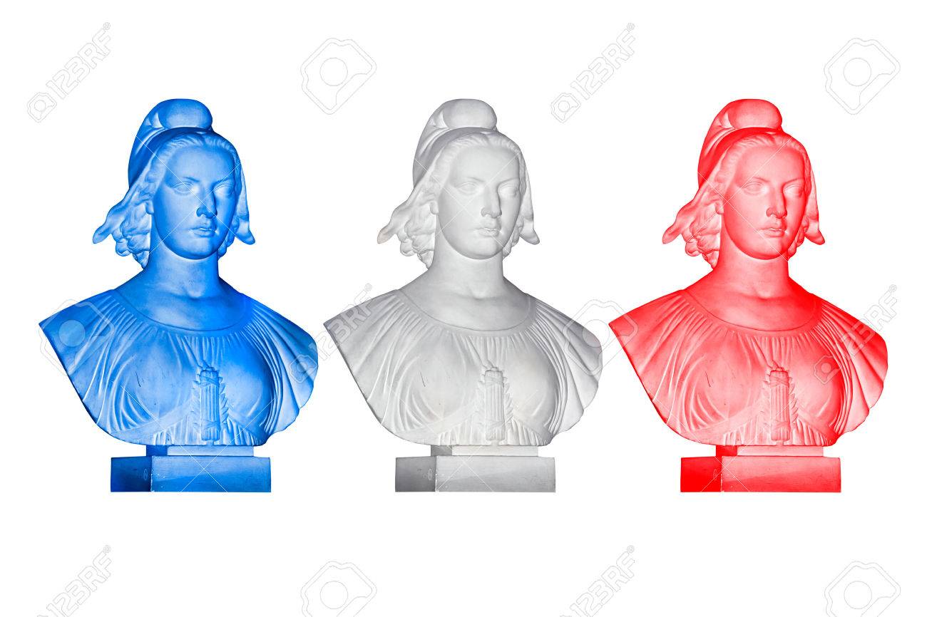 青白赤マリアンヌ像 フランス共和国のシンボル の写真素材 画像素材 Image