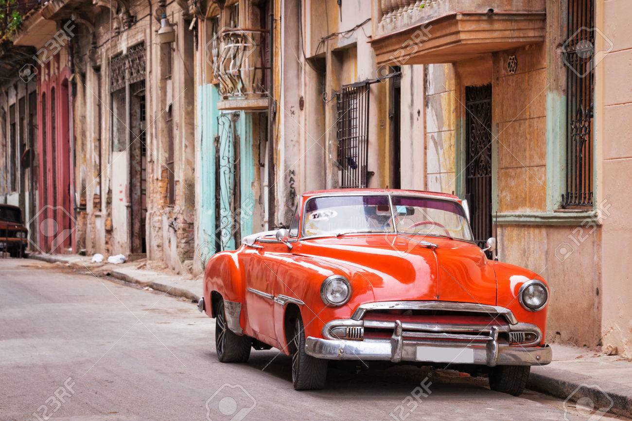 Vintage classic american car in a street in Old Havana, Cuba - 56812449 Vintage classic american car in a street in Old Havana, Cuba - 56812449