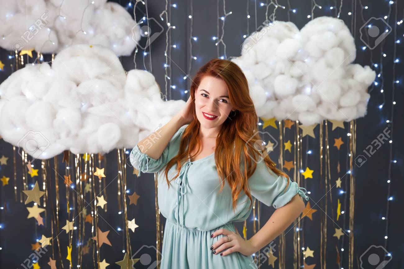 blue dress with gold stars