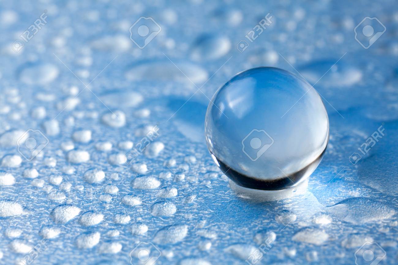 Beautiful Water Drop On Blue Petals, Super Macro Stock Photo, Picture And  Royalty Free Image. Image 71258001.