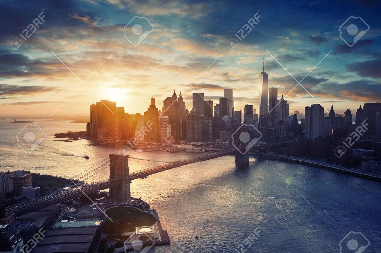 New York City - Manhattan after sunset , beautiful cityscape - 37609749 New York City - Manhattan after sunset , beautiful cityscape - 37609749
