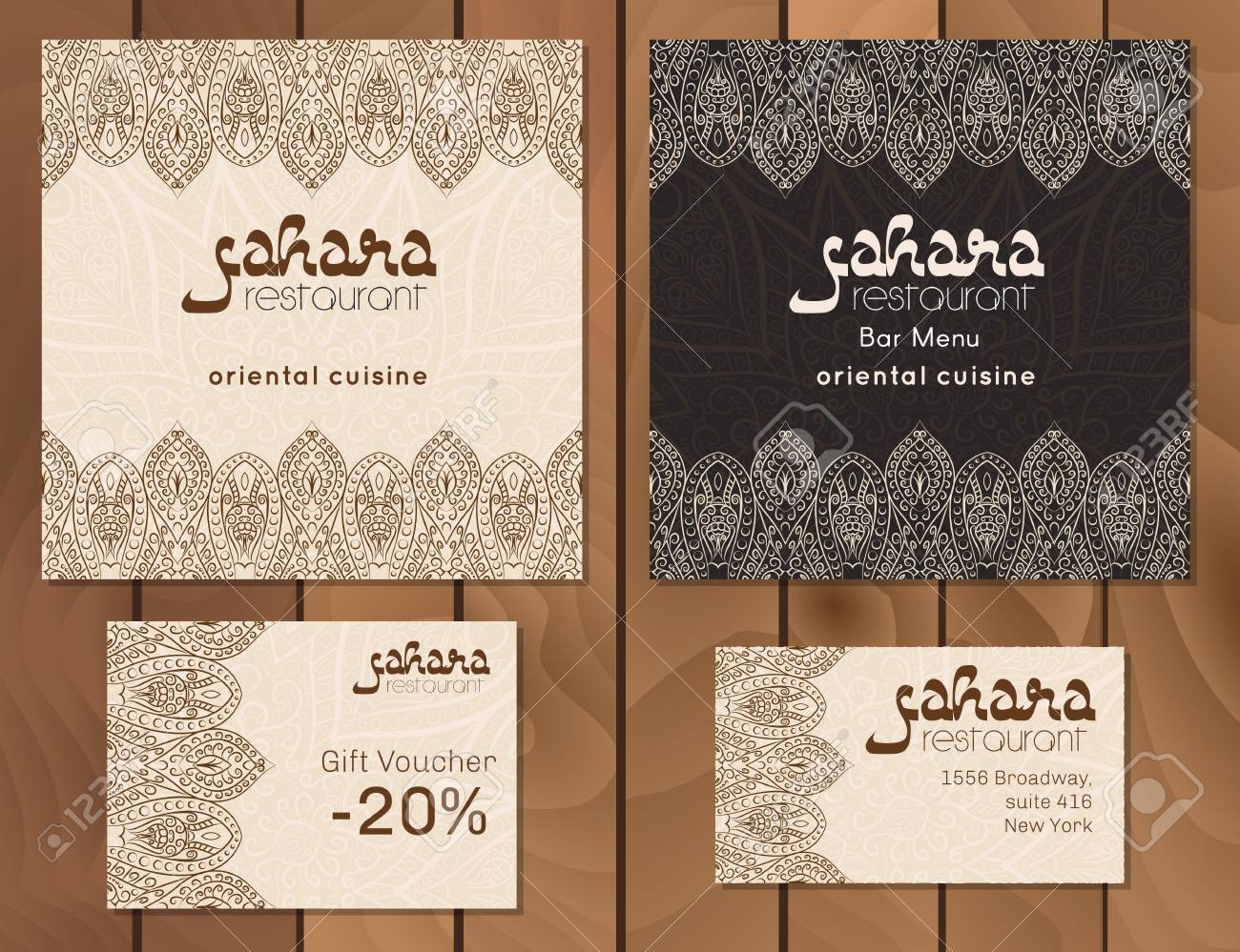 vector illustration of a menu card template design for a restaurant