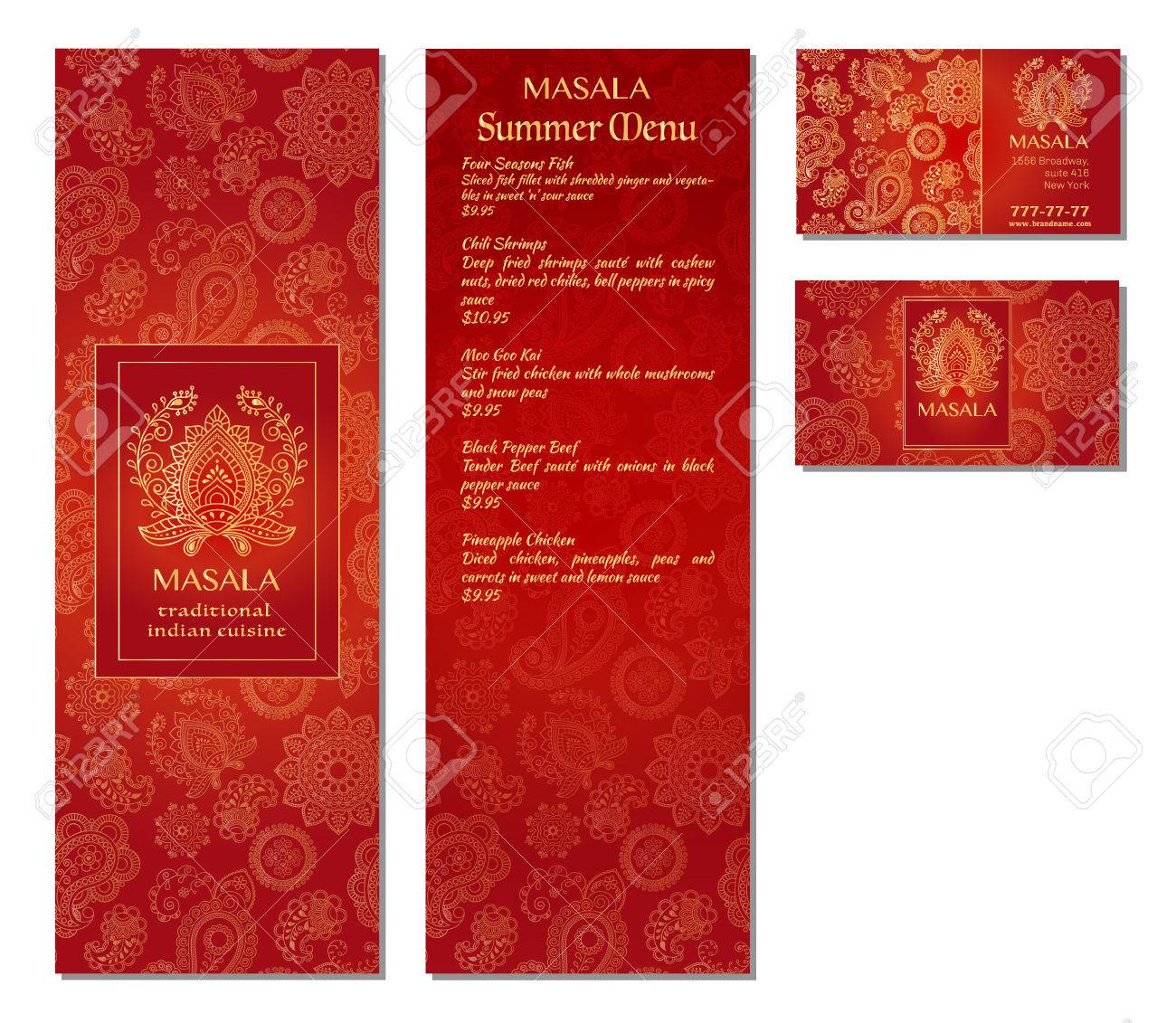 vector illustration of a menu card template design for a restaurant menu card designs for restaurants