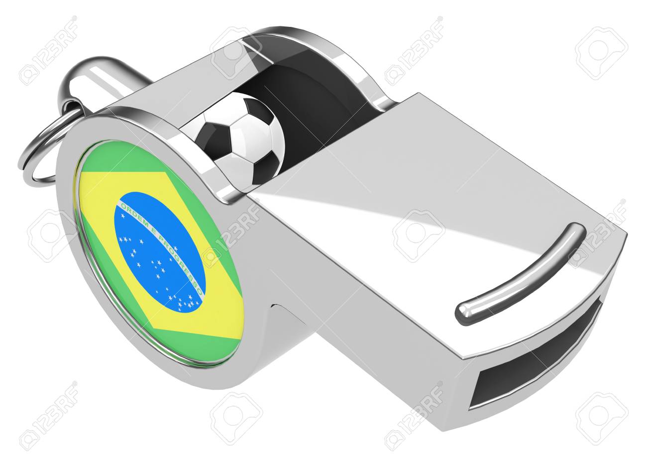 ブラジルのサッカーのホイッスル の写真素材 画像素材 Image