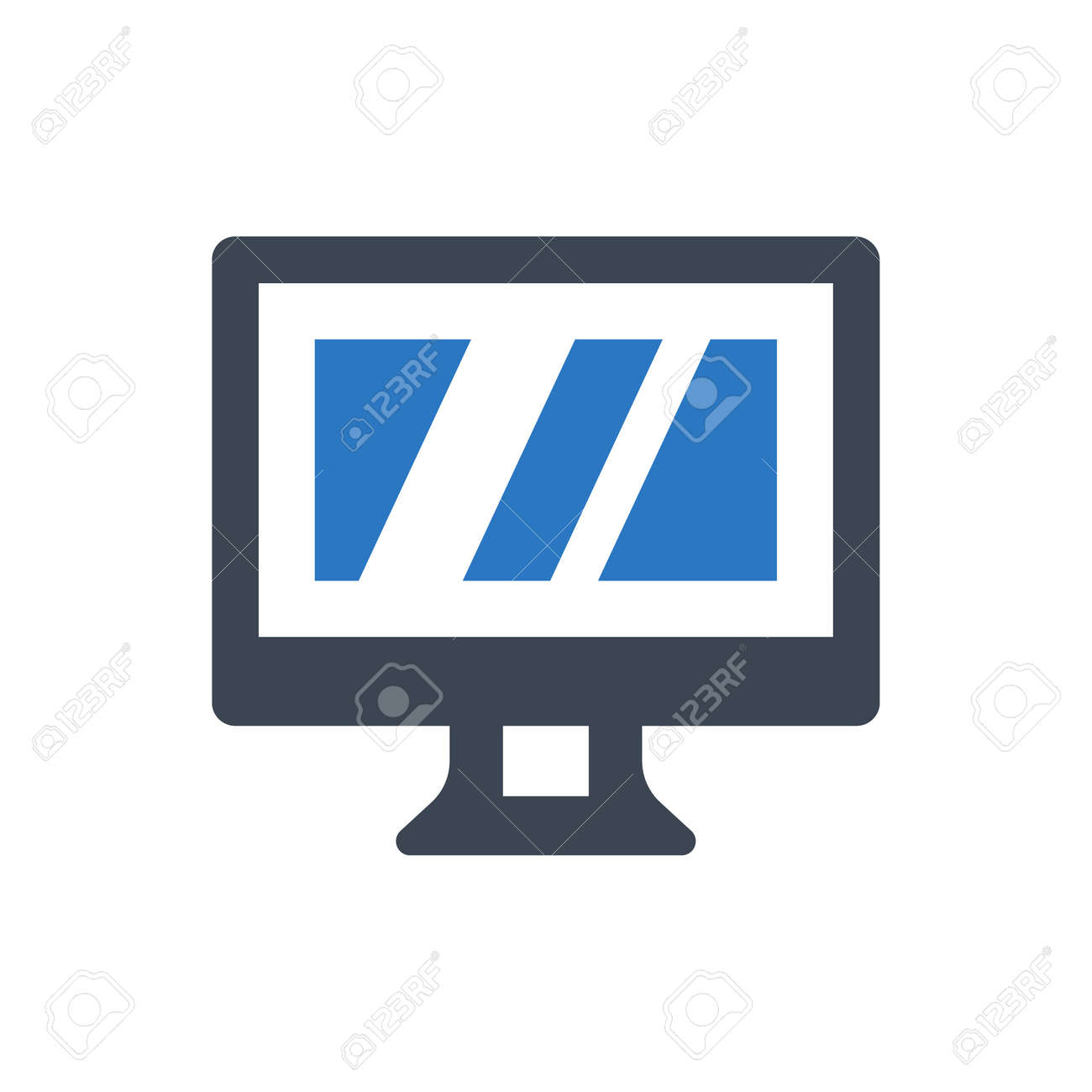 Monitor Icon 免版税剪贴画，向量插图和库存图片. Image 172171029, image size:1300x1300