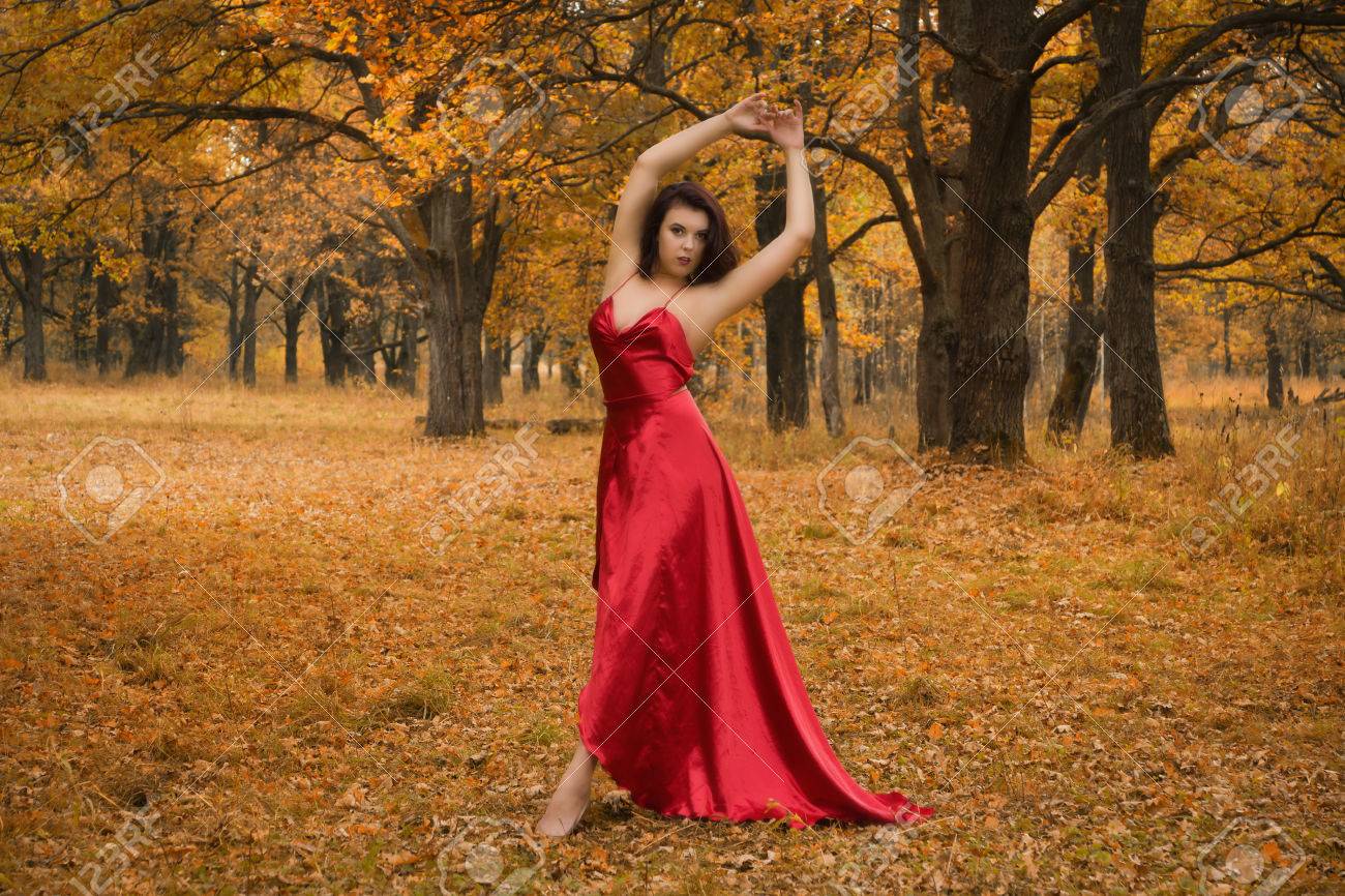 fall red dress