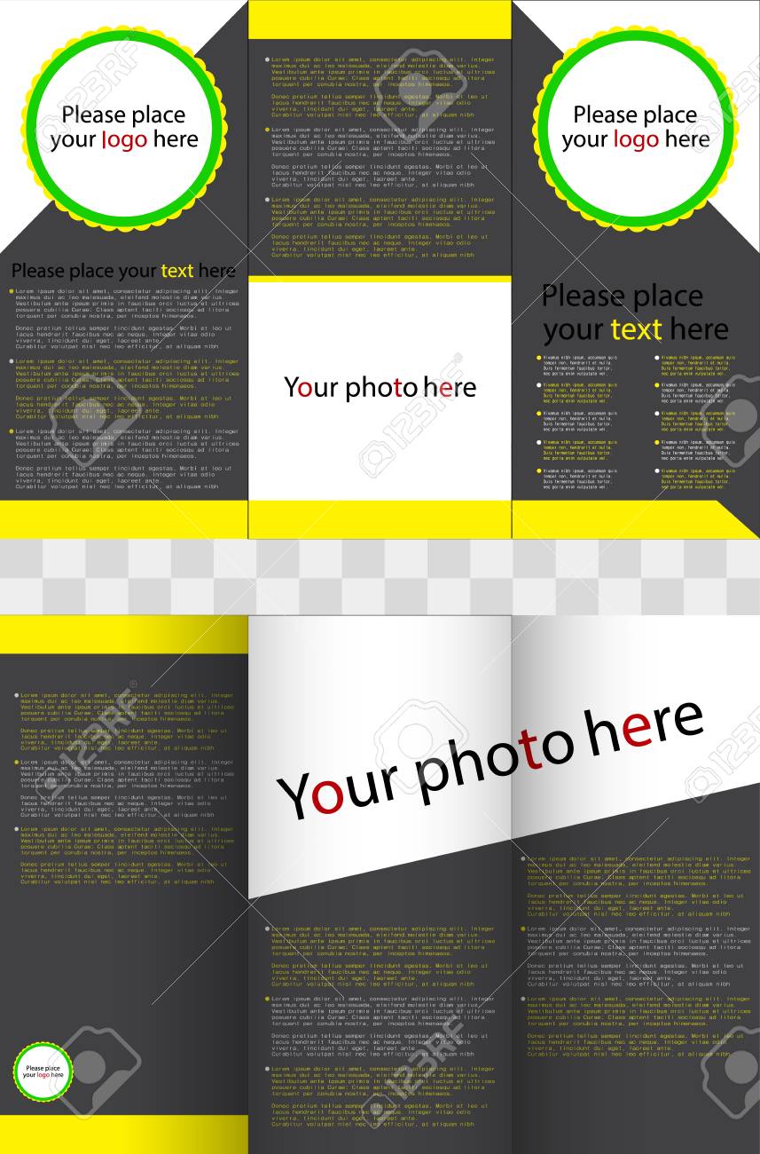 ビジネス デザイン チラシ ビジネス ホワイト グレー イエロー飾り のイラスト素材 ベクタ Image