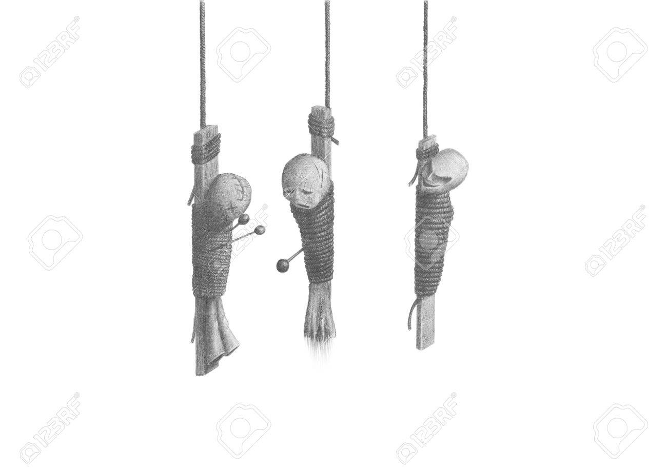 hanging voodoo doll