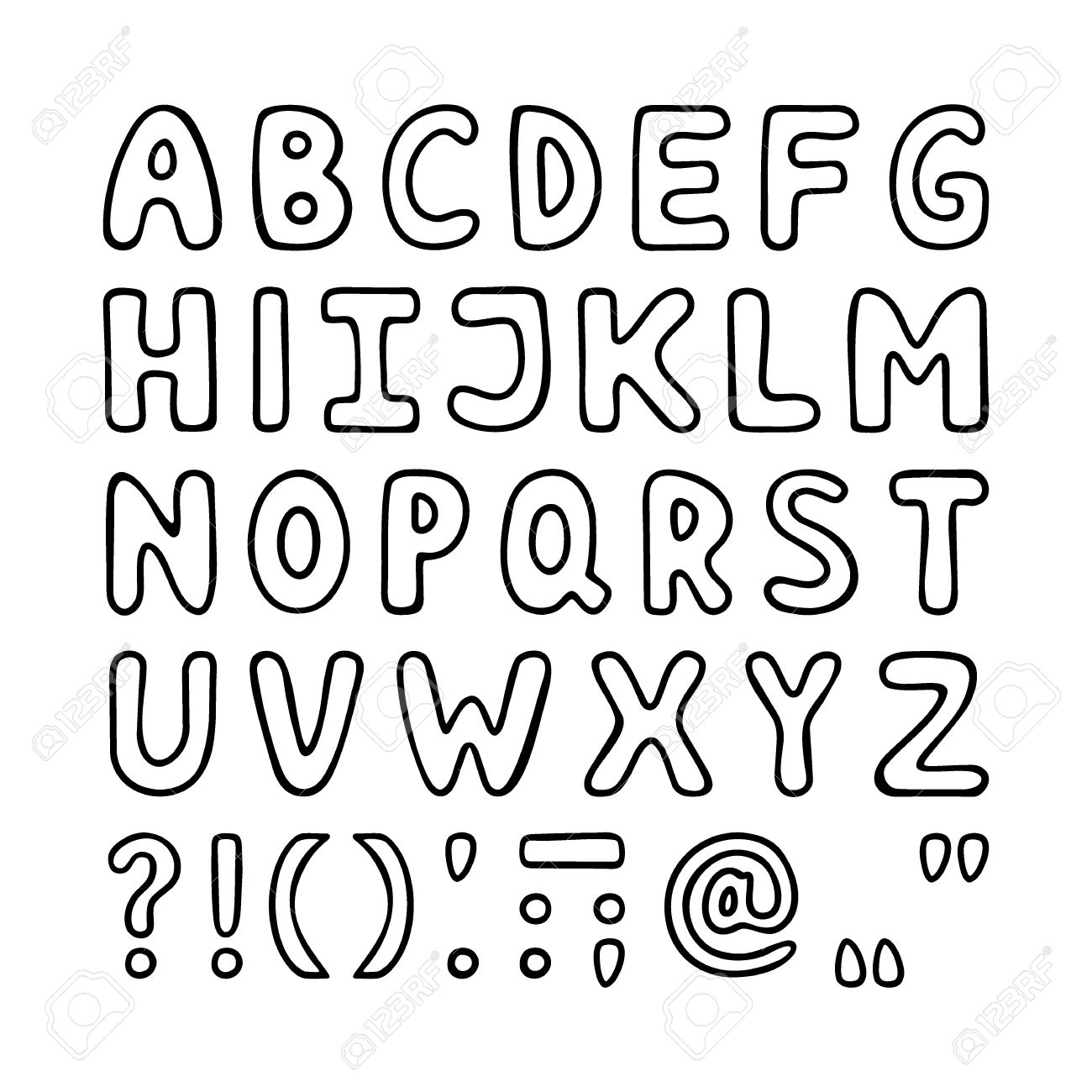 gray letters