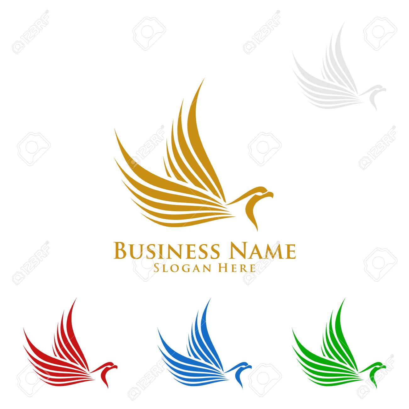 eagle logo vector wild eagle bird falcon hawk isolated on a
