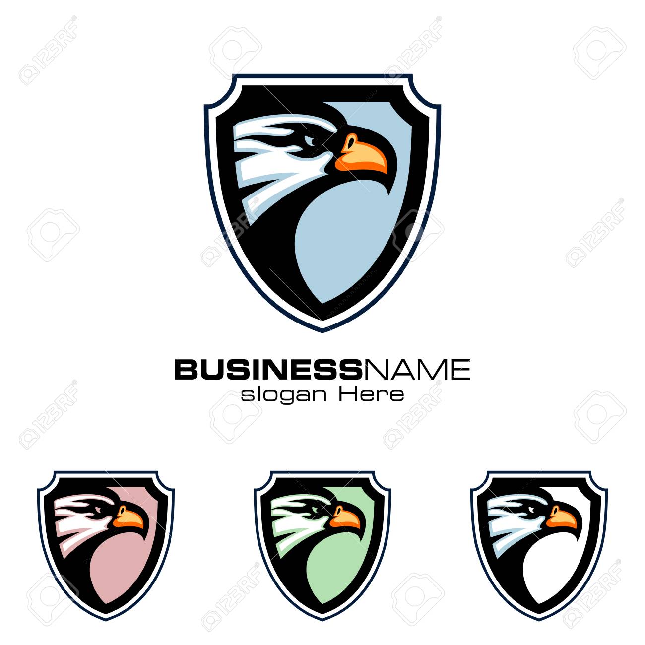 eagle logo vector wild eagle bird falcon hawk isolated on a