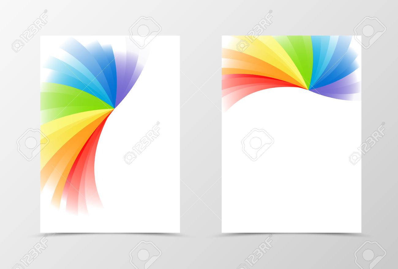 rainbow flyer template Rainbow flyer template design royalty free vector image.