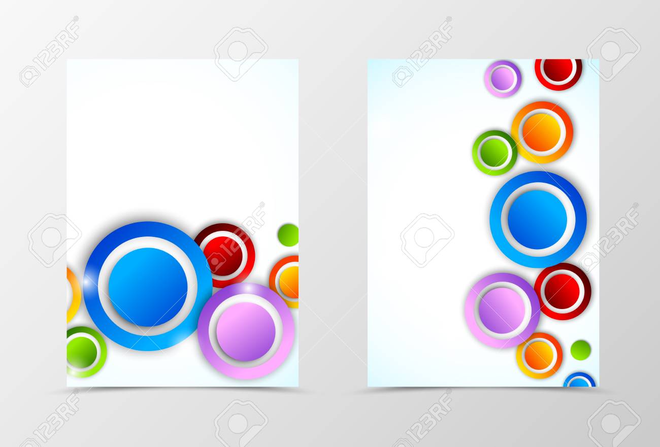 front and back digital flyer template design abstract template digital flyer template