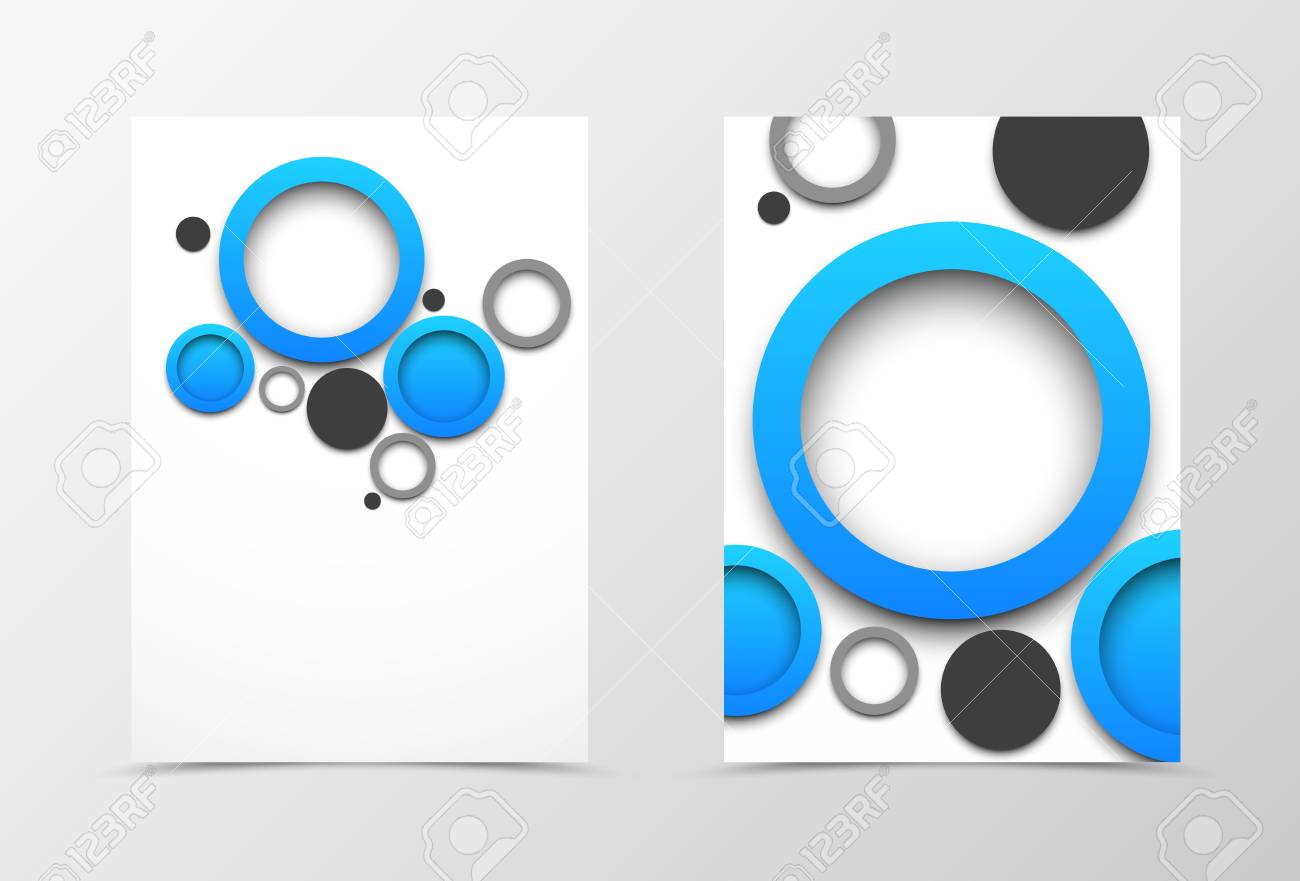 front and back digital flyer template design abstract template digital flyer template