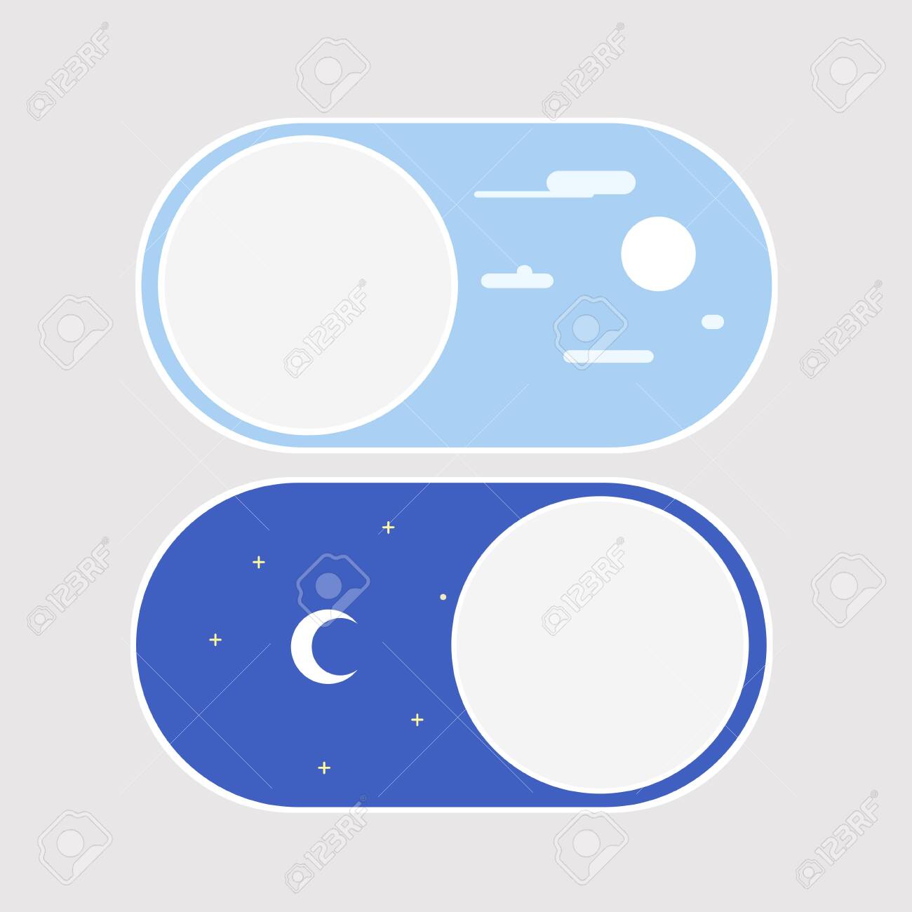Light And Dark Mode Day And Night Mode Moon And Sun Icon For Royalty Free Cliparts Vectors And Stock Illustration Image