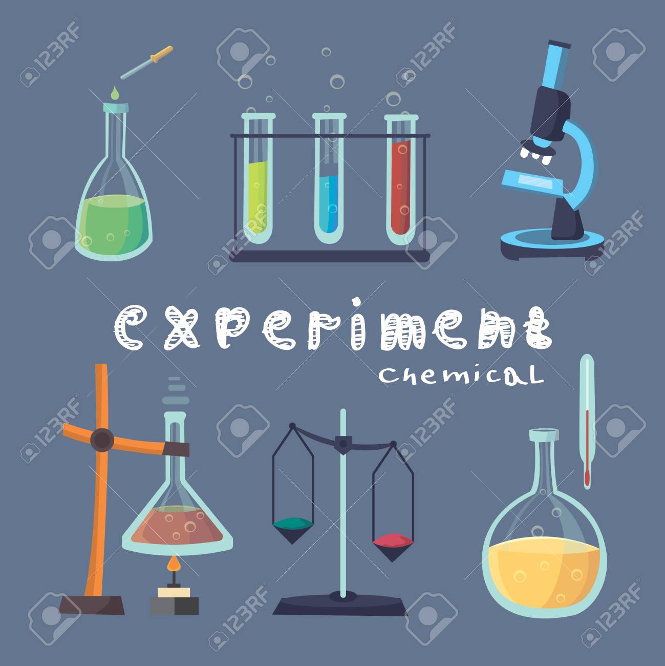 アイコン ビーカーのベクター イラストです 研究所のワークスペースと職場の概念のイラスト素材 ベクタ Image