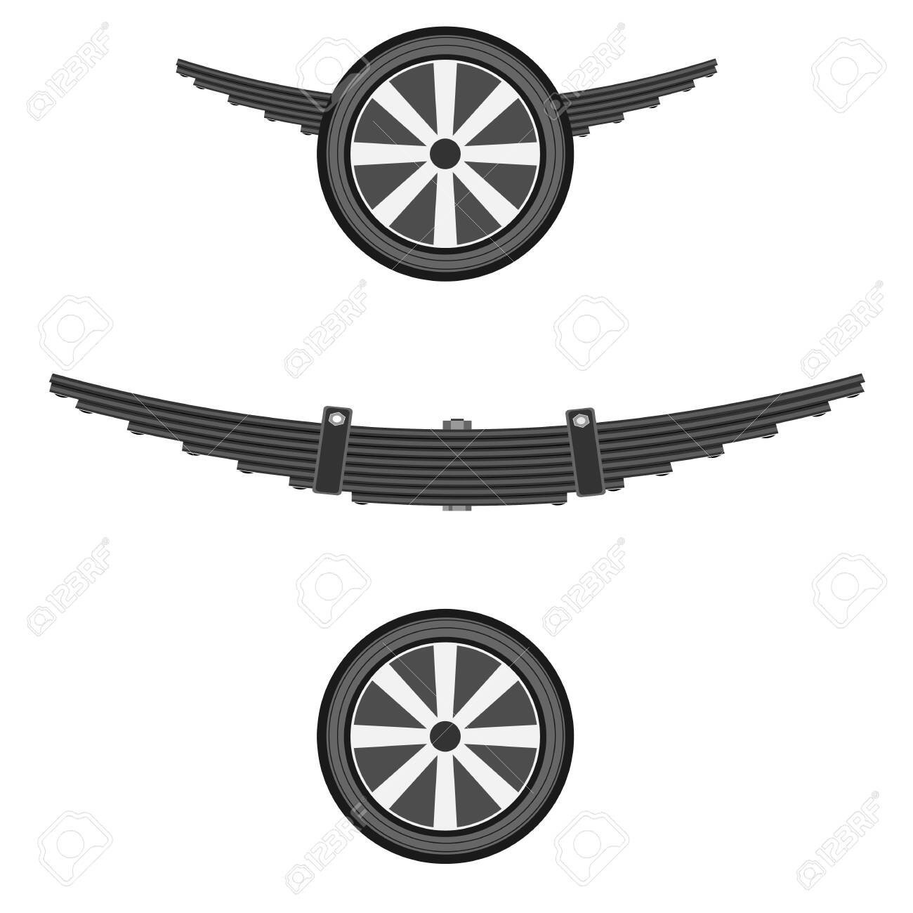 The Suspension Of The Car Car Shock Absorber Vector Illustration Royalty Free Cliparts Vectors And Stock Illustration Image 147118219