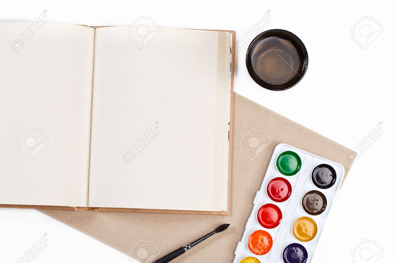 Bureau Pour Artiste Peintre : Bureau design en milieu de travail artiste peintre vue de dessus