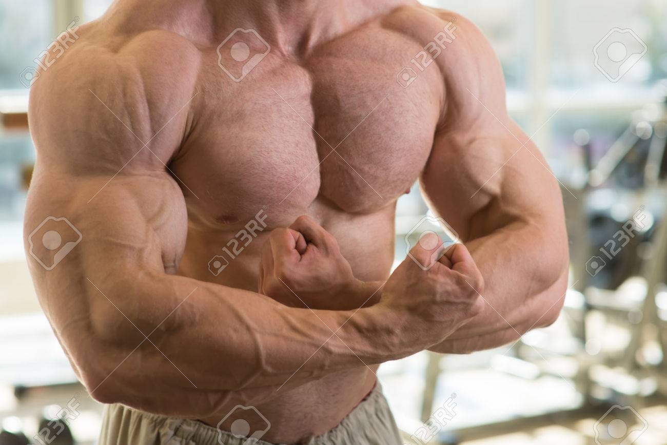 筋肉の胴体 強力なマナ S の胴体 筋肉胴 腕および巨大な筋肉と絶対男の画像 の写真素材 画像素材 Image