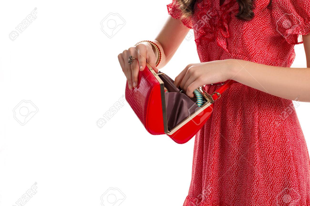 girls red purse