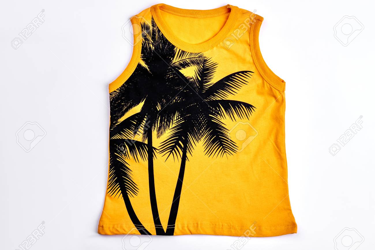 Yellow palm tree shirt Clearance