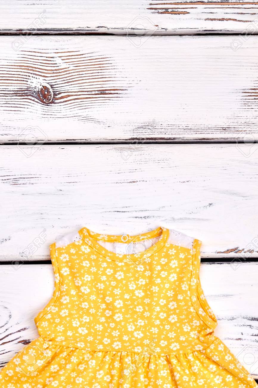 yellow patterned dress