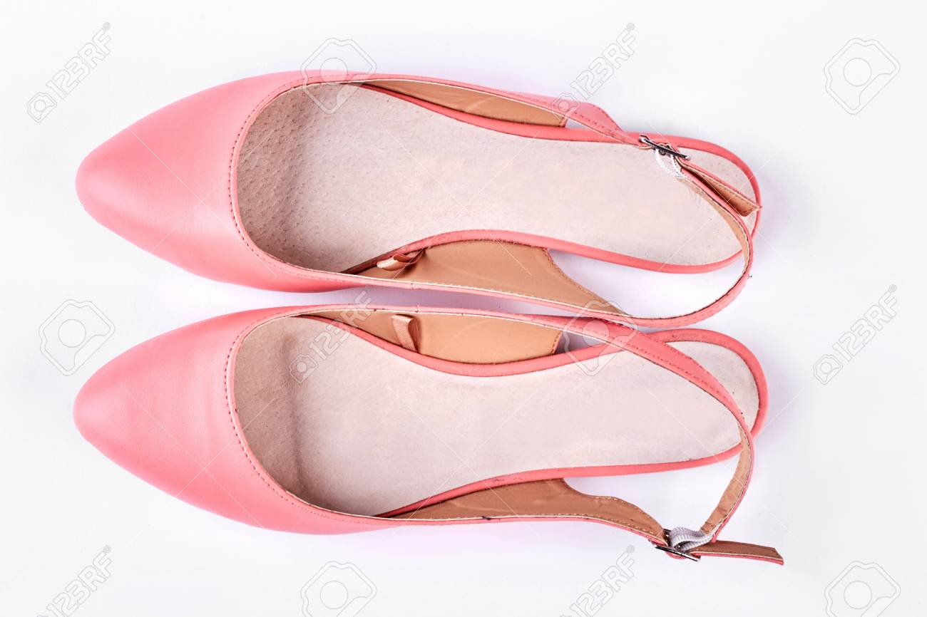 light pink low heel shoes