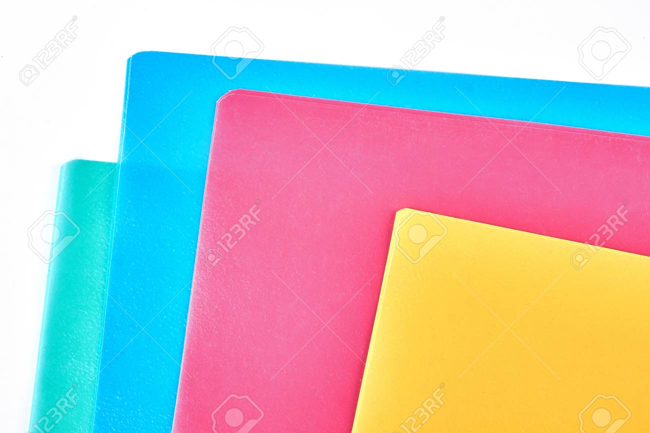colored paper folders close up set of blank multicolored envelopes