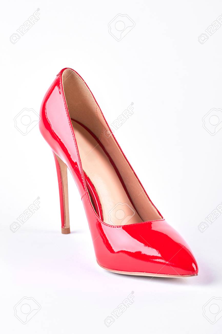 chaussures femme rouge en cuir