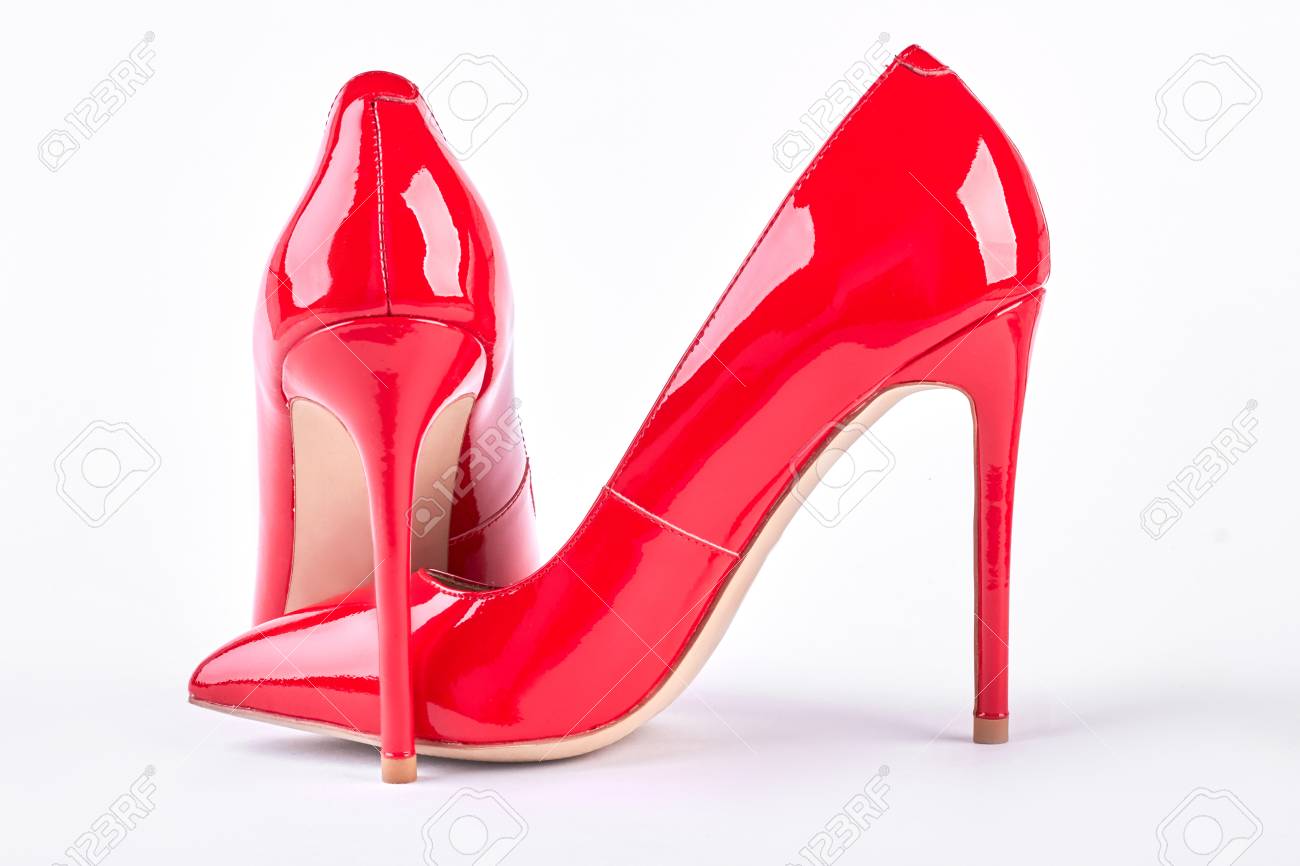 red stiletto heels