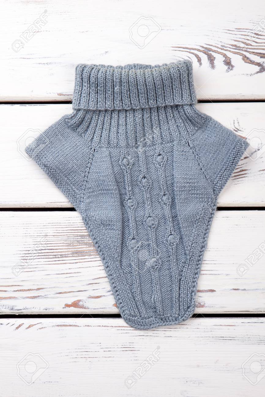 Female Blue Knit Neck Capelet Women Scarf Cowl Neck Warmer