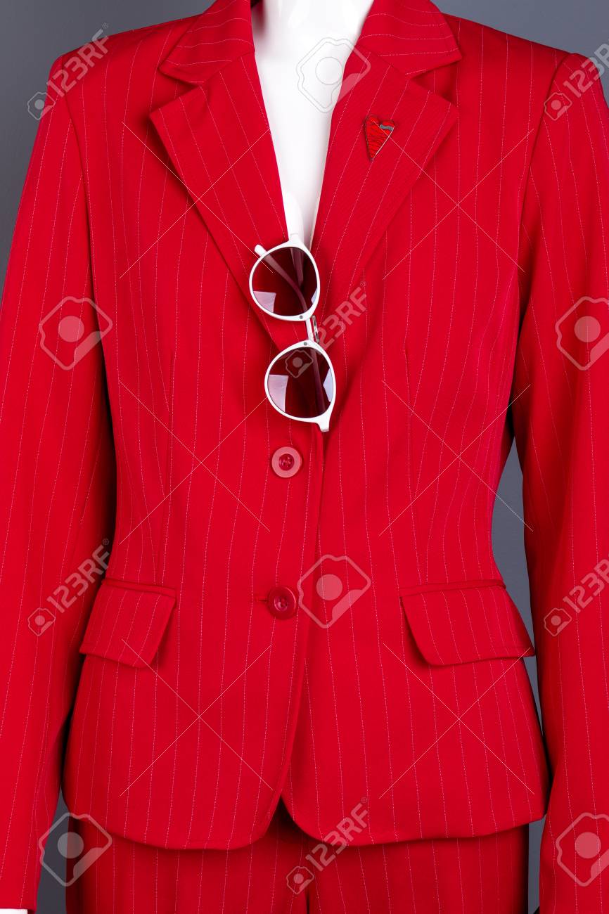 red formal jacket