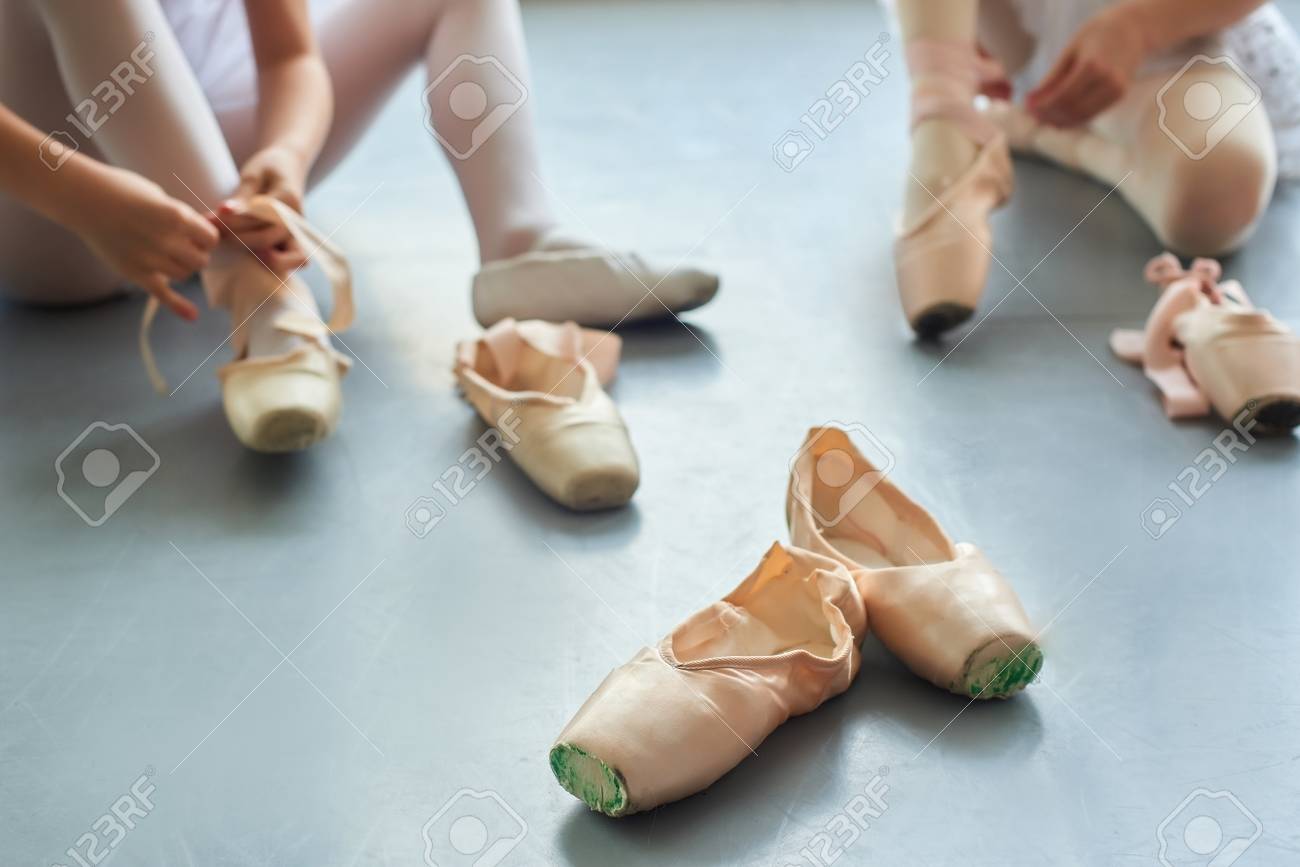 teal ballet pointe shoes