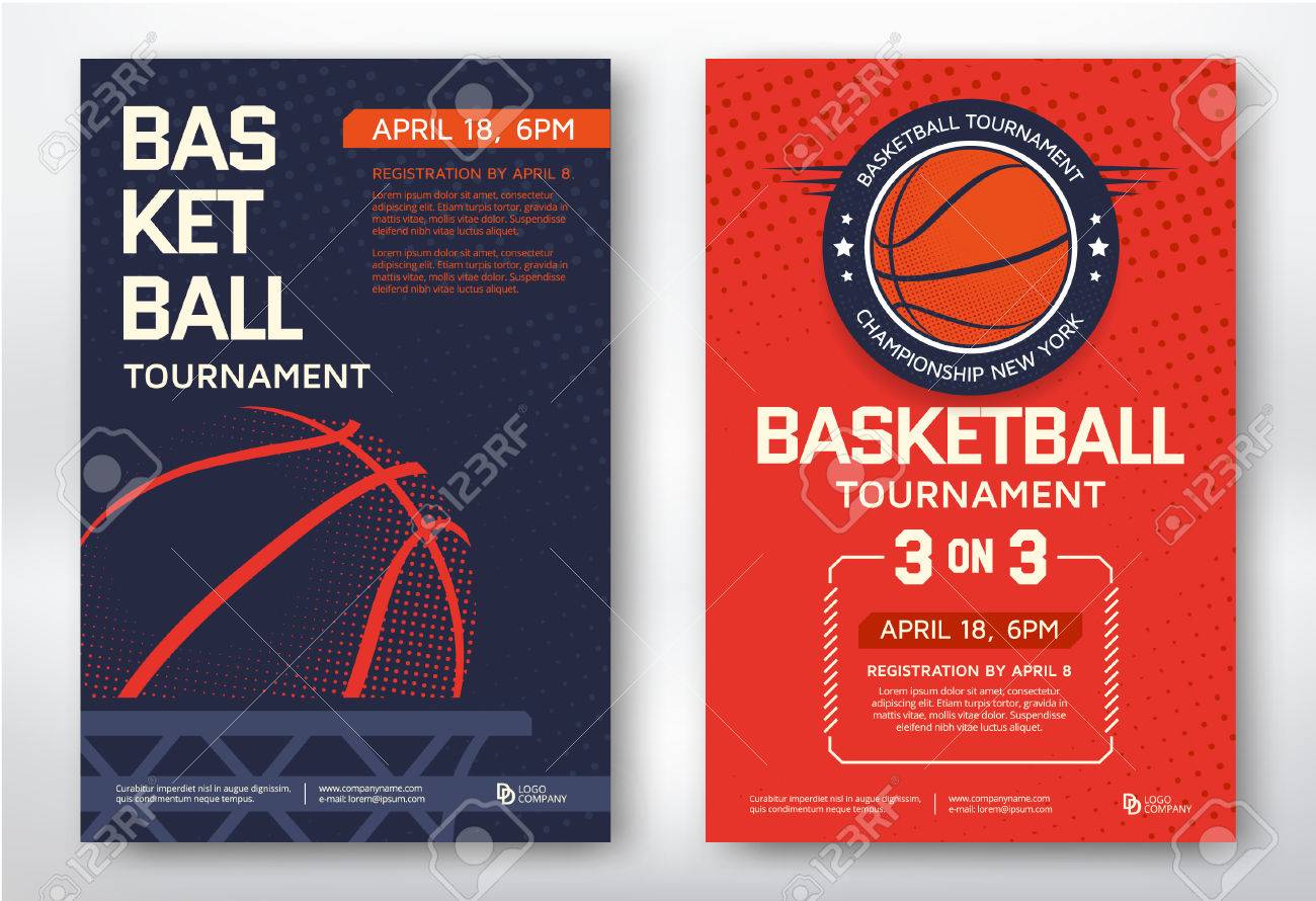 basketball tournament modern sports posters design vector