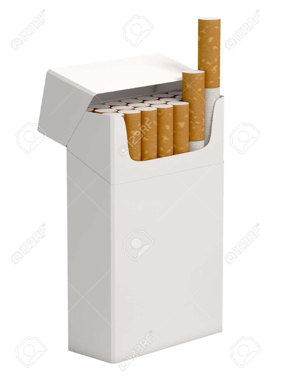 open full pack of cigarettes isolated on white background stock box of cigarettes