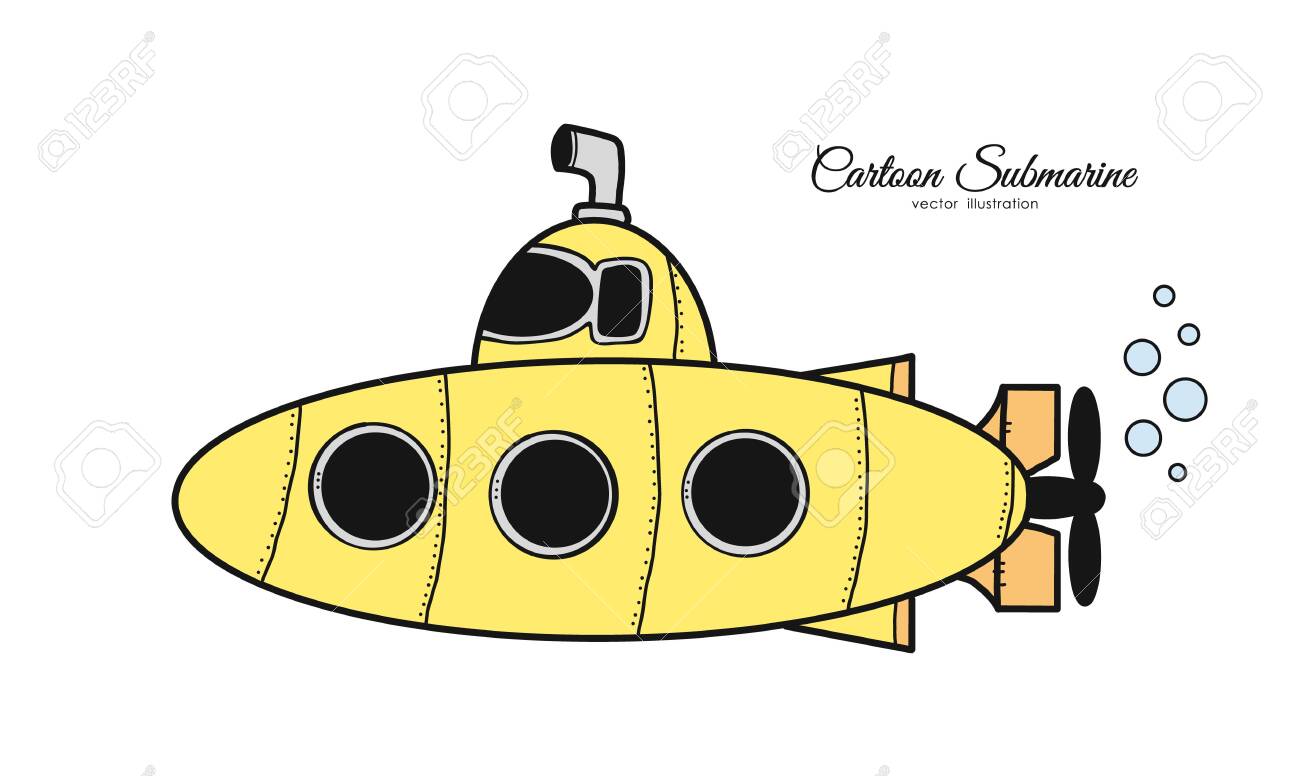 Vector Illustration Hand Drawn Doodle Cartoon Yellow Submarine Royalty Free Cliparts Vectors And Stock Illustration Image 122578979
