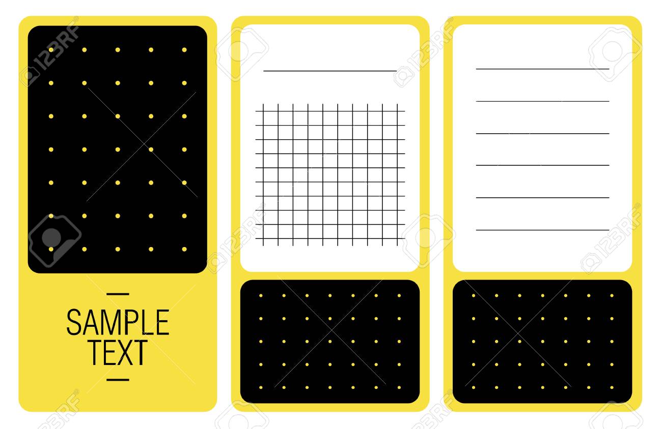 collection of text cards notes stickers labels tags with