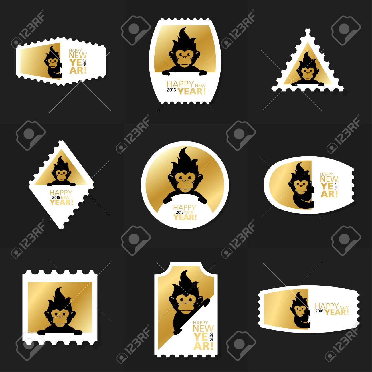 collection of chinese new year postage stamp cards notes stickers