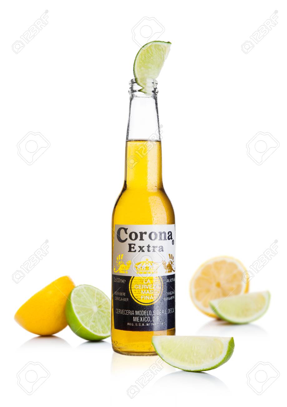 london uk november 24 2017 bottle of corona extra beer with