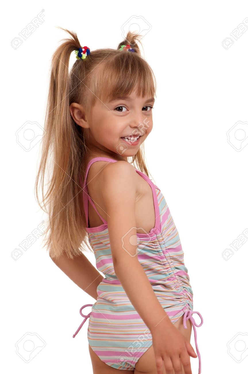 little girls wearing swimsuits