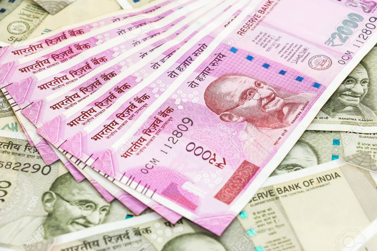 Close Up View Of Brand New 2000 Indian Rupees Banknotes Over.. Stock Photo,  Picture And Royalty Free Image. Image 114819019.