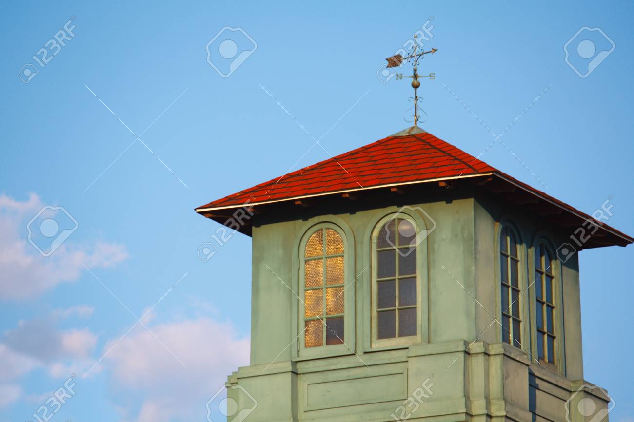 Wetter Vane An P Eine Brucke Haus Der Angibt Sudlichen Winde